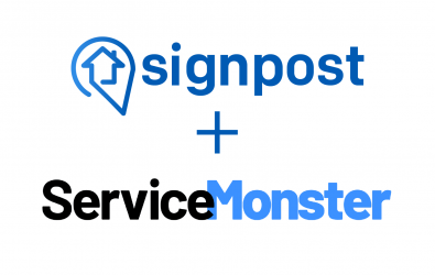 Signpost + Service monster