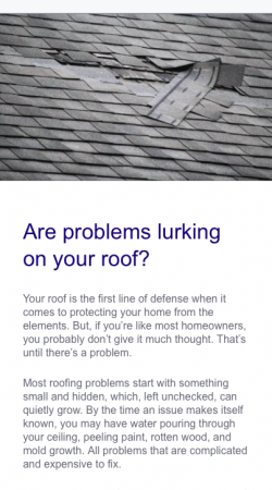 Signpost newsletter- mobile- Are problems lurking on your roof